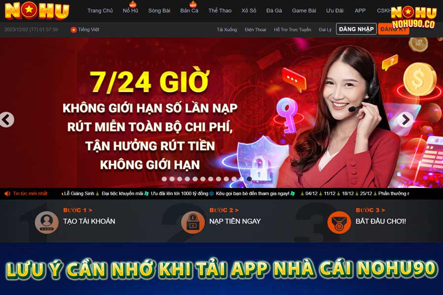 Lưu ý cần nhớ khi tải app nhà cái Nohu90