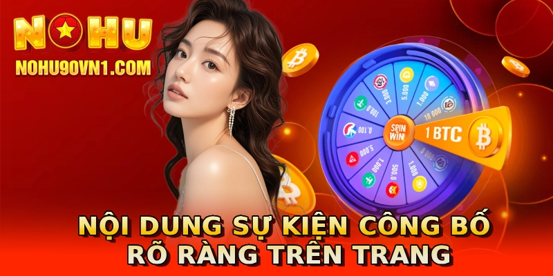 Nội dung sự kiện công bố rõ ràng trên trang